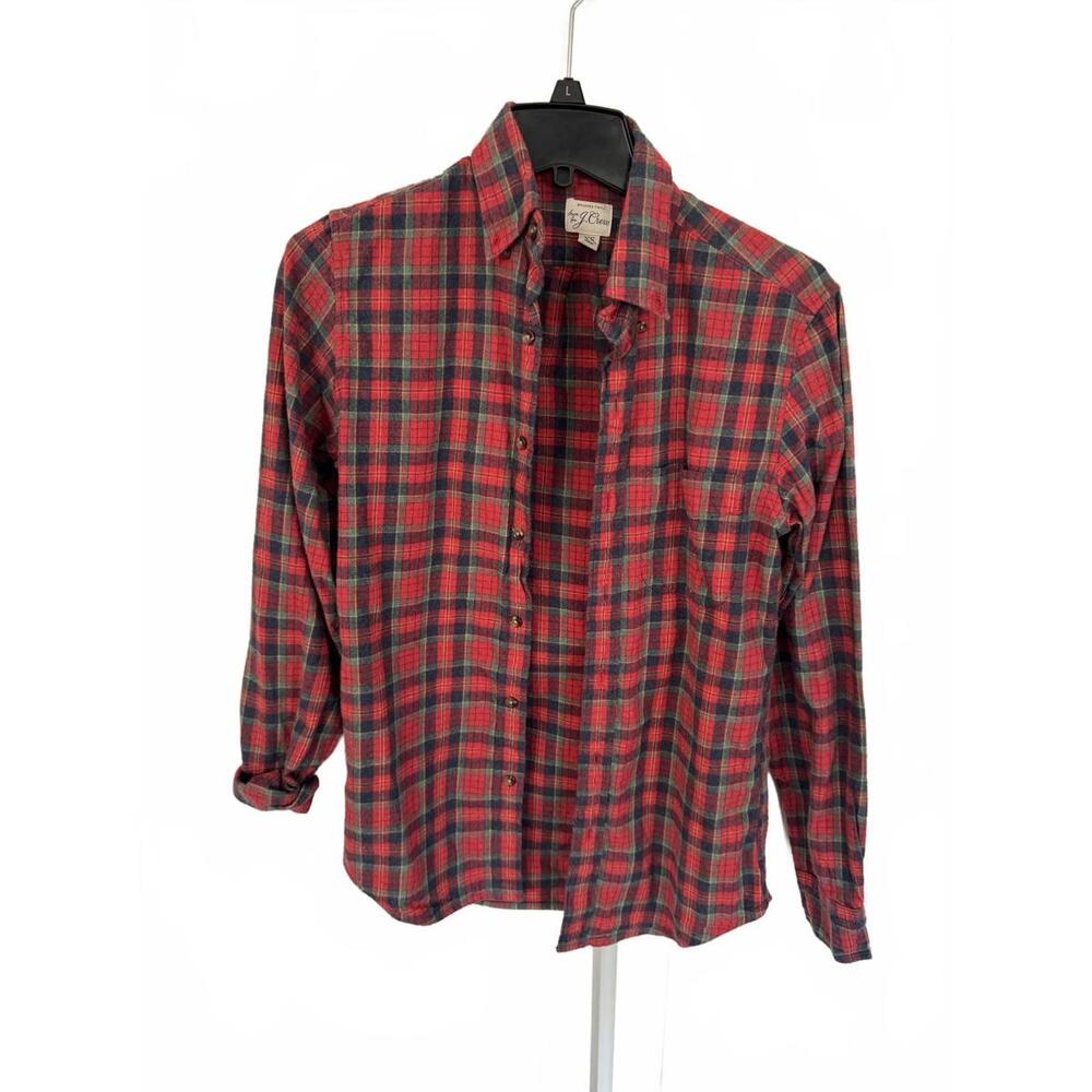 J.Crew Men Slim Fit Brushed twill shirt in plaid Size XS